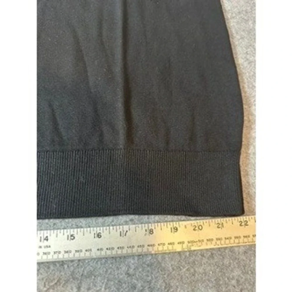 George Mens Black Quarter Zip Mock Neck Sweater XL NEW